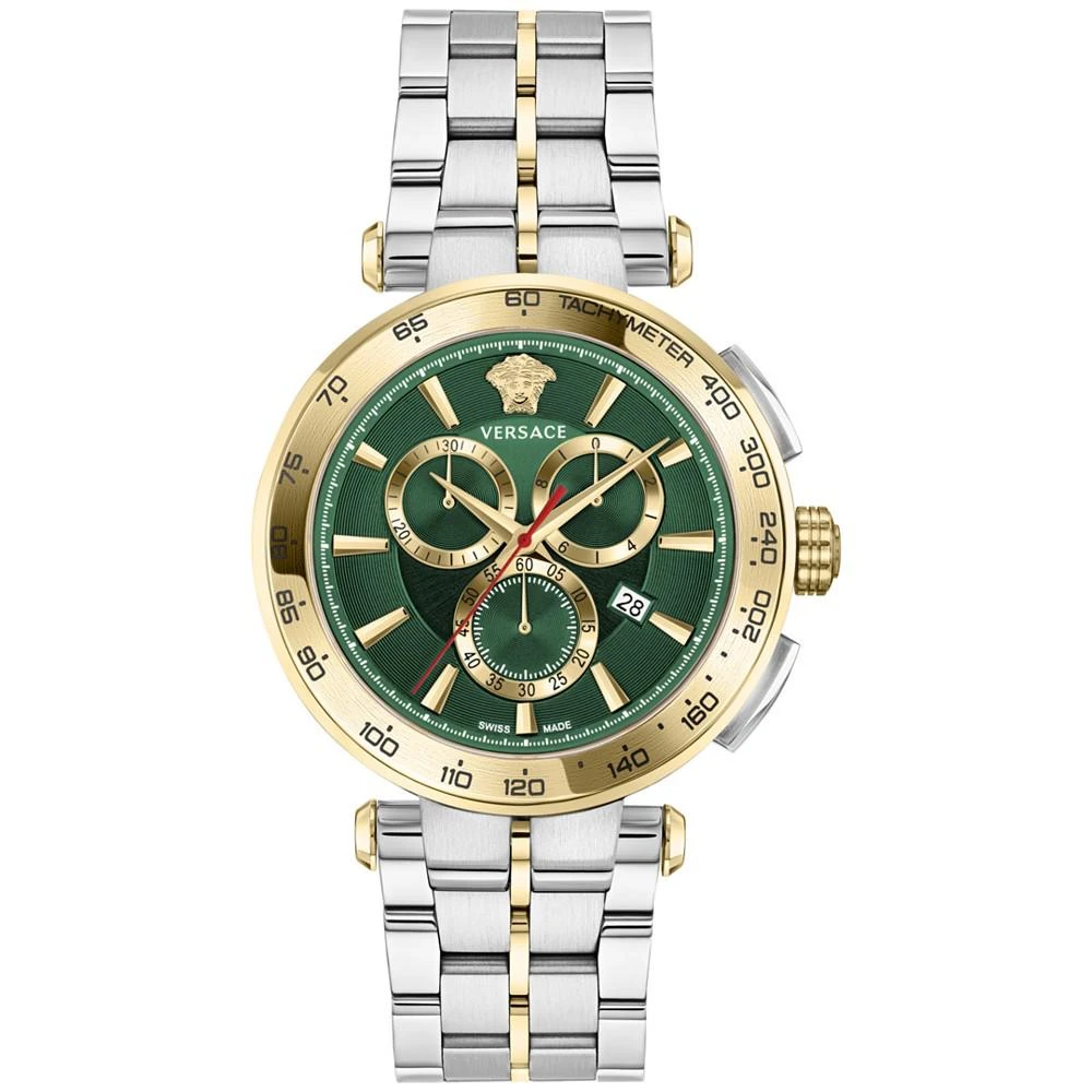 商品Versace|Men's Swiss Chronograph Aion Two-Tone Stainless Steel Bracelet Watch 45mm,价格¥10507,第1张图片