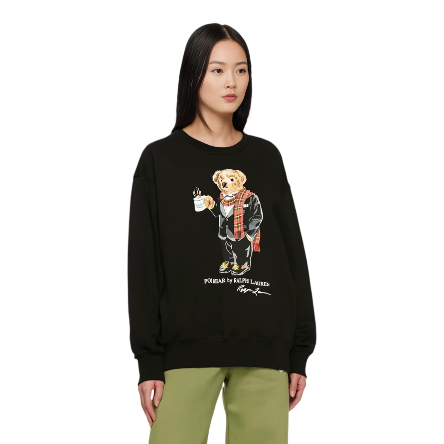 商品[国内直发] Ralph Lauren|小熊印花圆领套头卫衣 女款 黑色,价格¥874,第9张图片详细描述