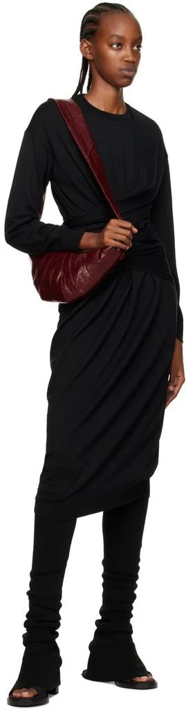 商品Lemaire|Black Wrap Midi Dress,价格¥2635,第4张图片详细描述