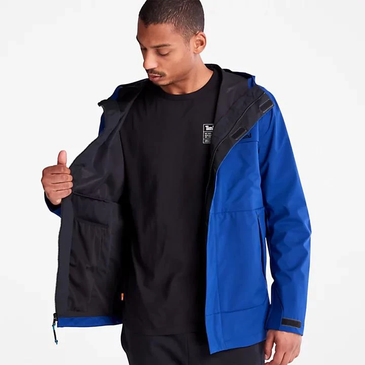 Water-Repellent Hooded Jacket for Men in Blue 商品