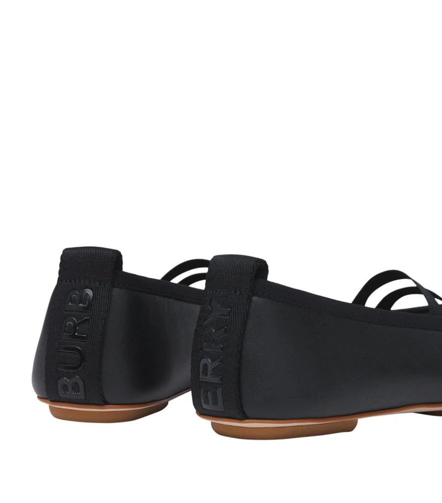 商品Burberry|Leather Mini Grace Flats,价格¥2419,第5张图片详细描述