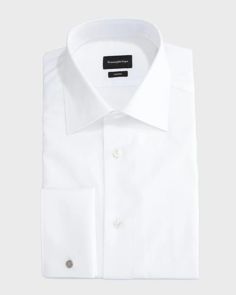 商品Zegna|Men's Trofeo Solid Regular-Fit Dress Shirt,价格¥3987,第1张图片