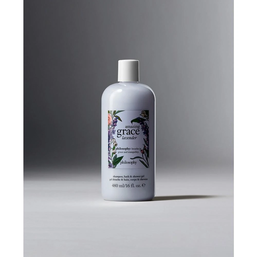 商品philosophy|Amazing Grace Lavender Shampoo, Bath & Shower Gel, 16 oz.,价格¥262,第2张图片详细描述