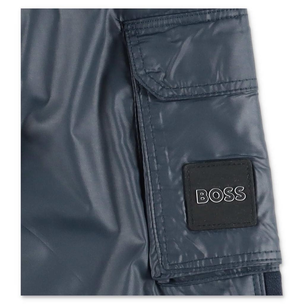 Hugo Boss Pantaloni Blu Navy In Felpa Di Cotone商品第2张图片规格展示