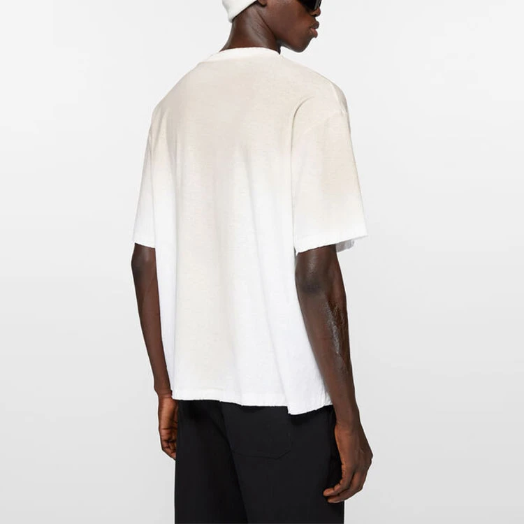 商品[国内直发] Acne Studios|1996系列徽标宽松复古喷涂仿旧圆领短袖T恤 男女同款 灰白色,价格¥2057,第4张图片详细描述