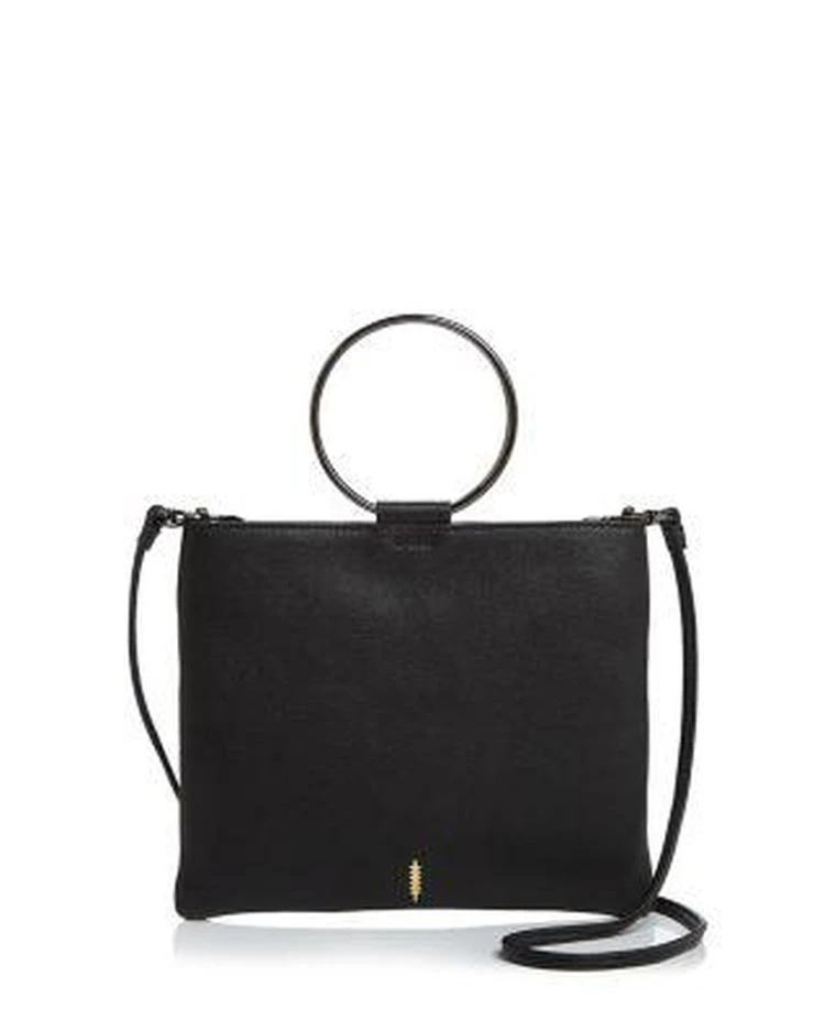商品THACKER|Le Pouch 皮质圆环手提斜挎包,价格¥411,第1张图片
