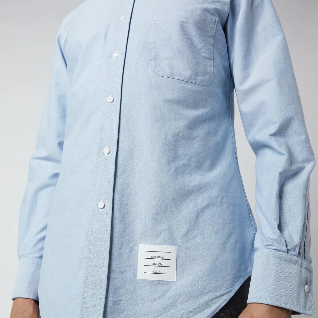 商品Thom Browne|Thom Browne Men's Tricolour Placket Classic Fit Shirt - Light Blue,价格¥2591,第6张图片详细描述