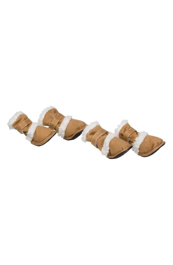 商品PET LIFE|Faux Shearling & Suede "DUGGZ" Dog Shoes,价格¥231,第1张图片
