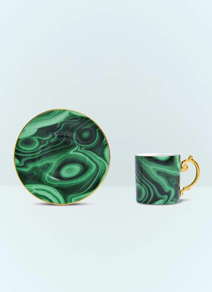 商品L'Objet|Set Of Two Malachite Espresso Cups And Saucers,价格¥1948,第2张图片详细描述