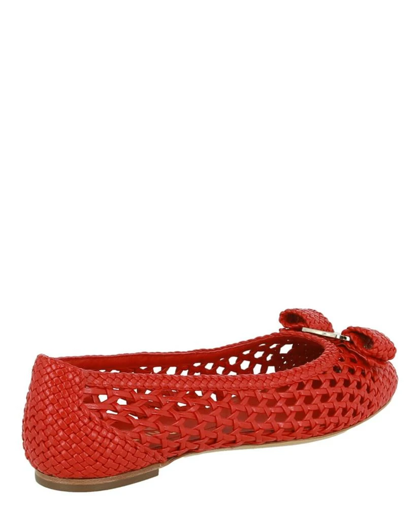 商品Salvatore Ferragamo|Varina Leather Woven Flat,价格¥2714,第3张图片详细描述