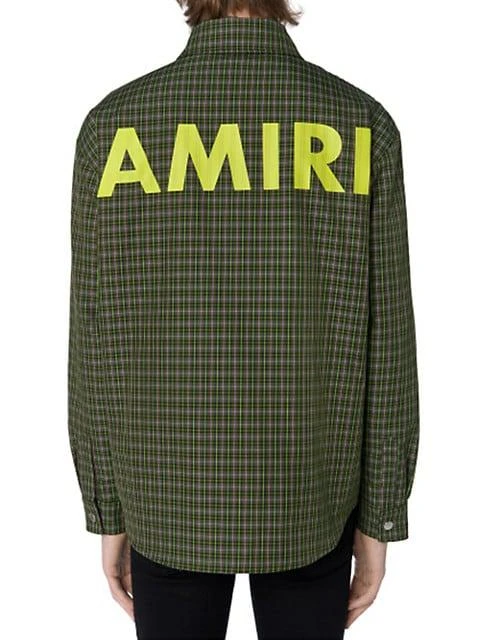 商品AMIRI|Plaid Logo Overshirt,价格¥5669,第3张图片详细描述