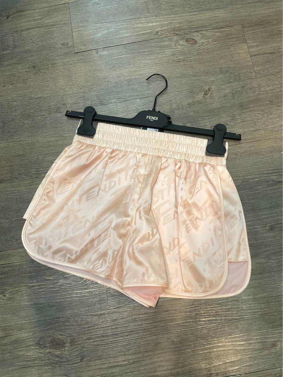 商品Fendi|FENDI 女士粉色真丝短裤 FAB280-AGOC-F1HTC,价格¥3155,第1张图片