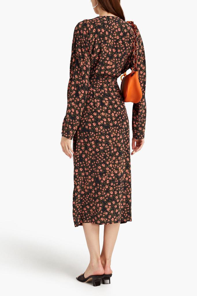 商品Equipment|Guitain floral-print washed-silk midi wrap dress,价格¥1926,第1张图片