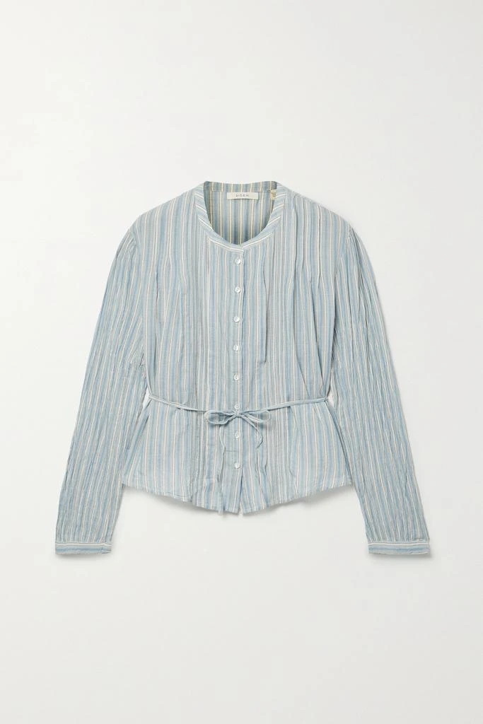 商品DÔEN|【net Sustain】lillie 条纹有机纯棉巴里纱衬衫,价格¥765,第1张图片