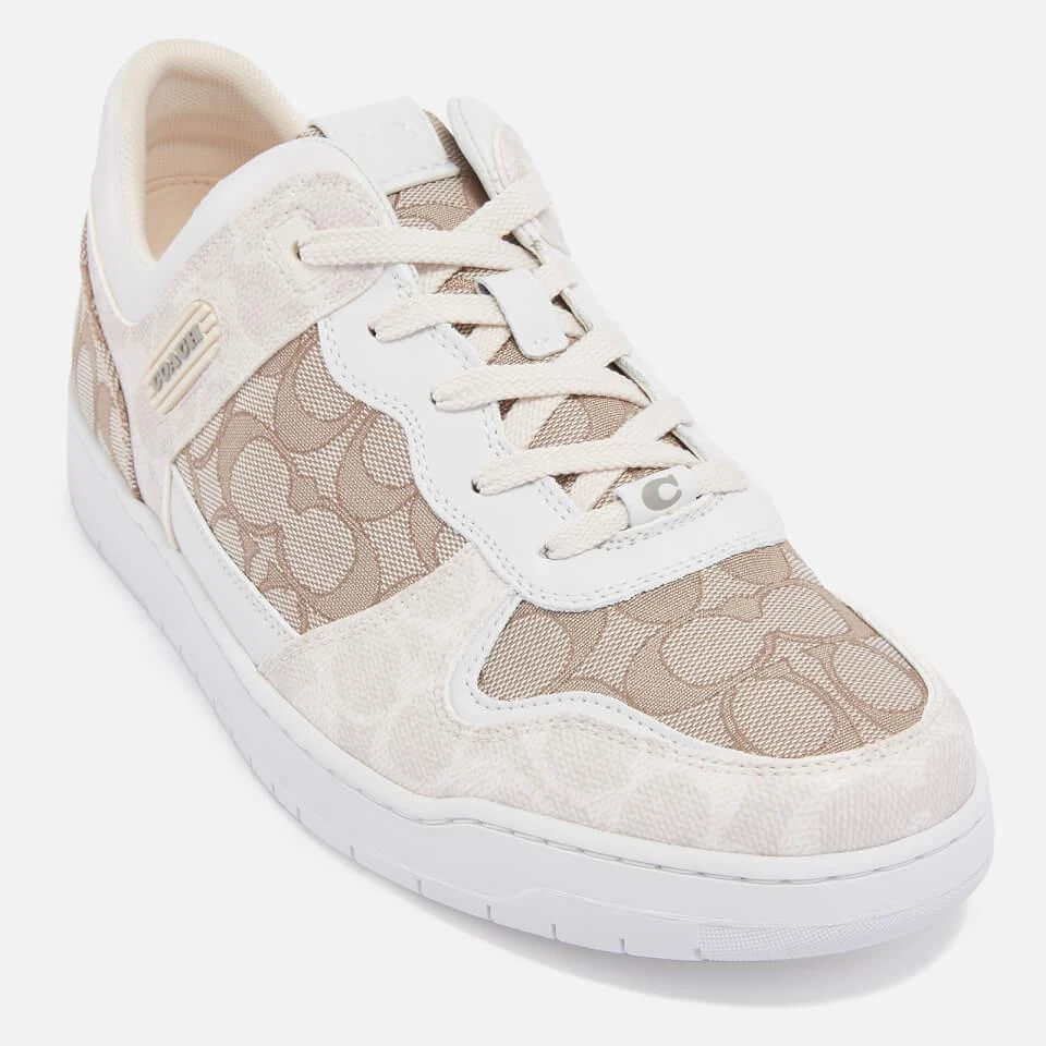 商品Coach|COACH MEN'S C201 MIXED SIGNATURE 1 BASKET JACQUARD-CANVAS TRAINERS,价格¥2363,第4张图片详细描述