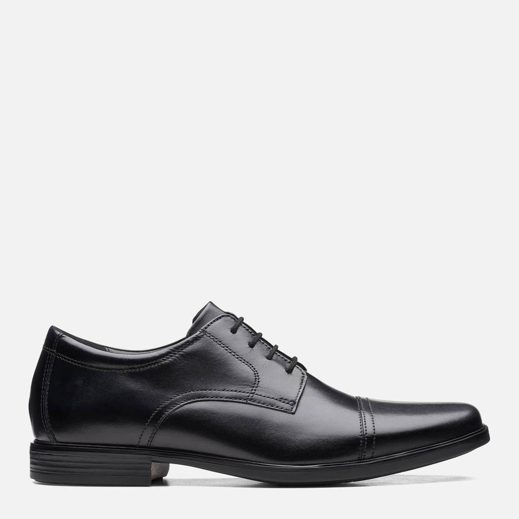 商品Clarks|Clarks Men's Howard Cap Leather Oxford Shoes - Black,价格¥644,第1张图片