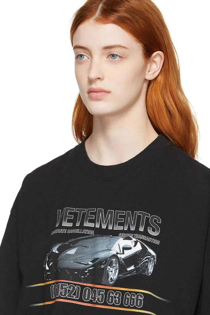 商品Vetements|Black Car Hotline T-Shirt,价格¥2105,第4张图片详细描述