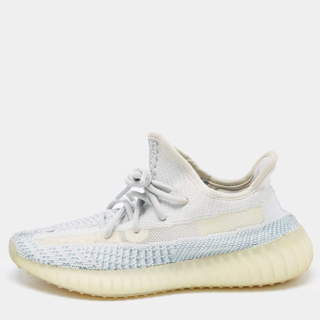 商品[二手商品] YEEZY|Yeezy x Adidas Blue/White Knit Fabric Boost 350 V2 Cloud White Non-Reflective Sneakers Size 37 1/3,价格¥1942,第1张图片