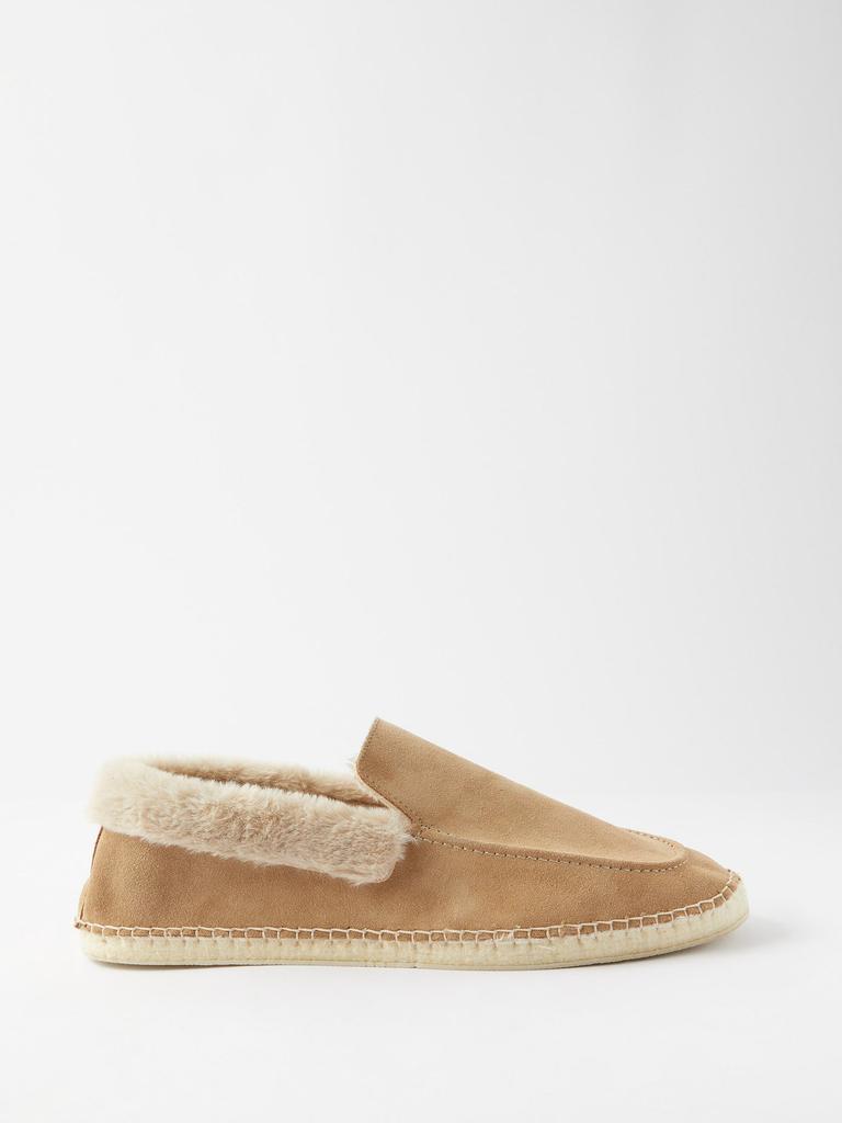 商品MANEBÍ|Faux fur-lined suede espadrille loafers,价格¥733,第1张图片