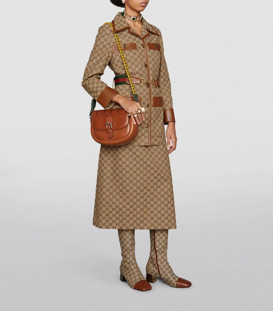 商品Gucci|GG Supreme Belted Jacket,价格¥29182,第2张图片详细描述