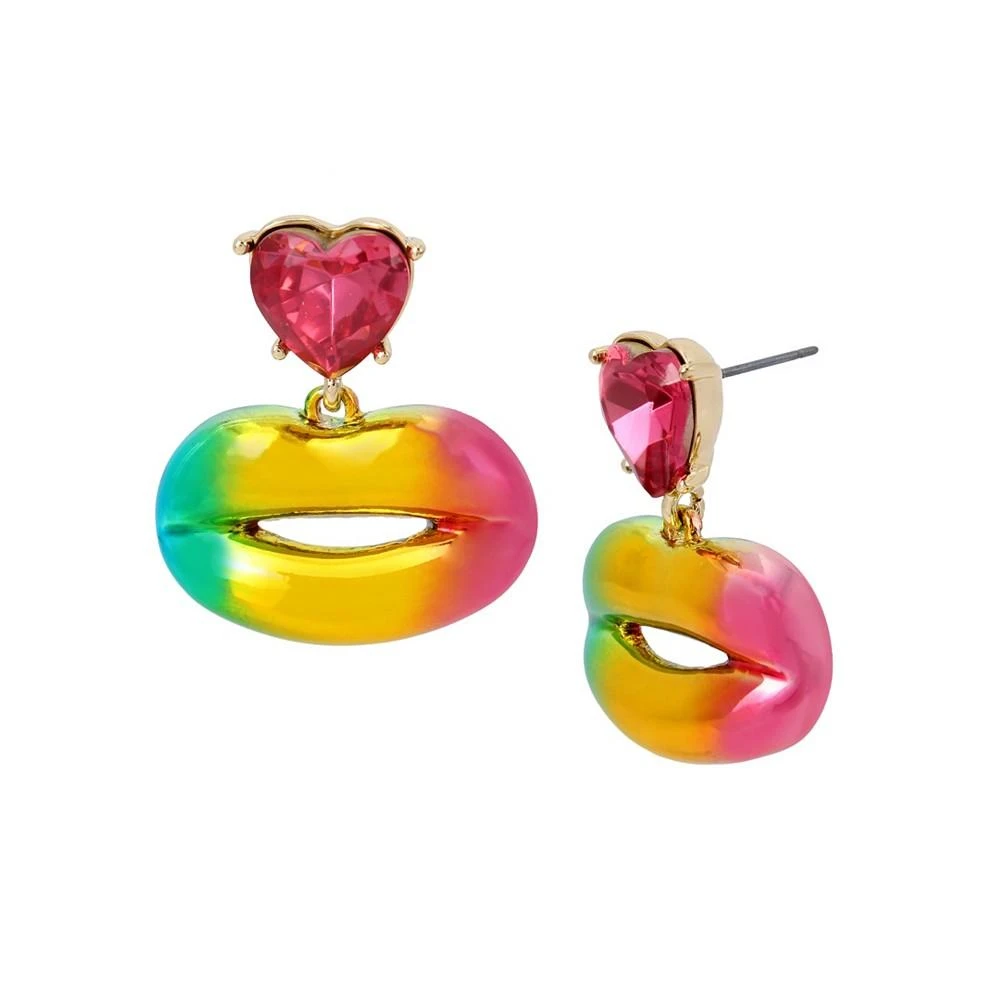 商品Betsey Johnson|Rainbow Lips Drop Earrings,价格¥282,第1张图片