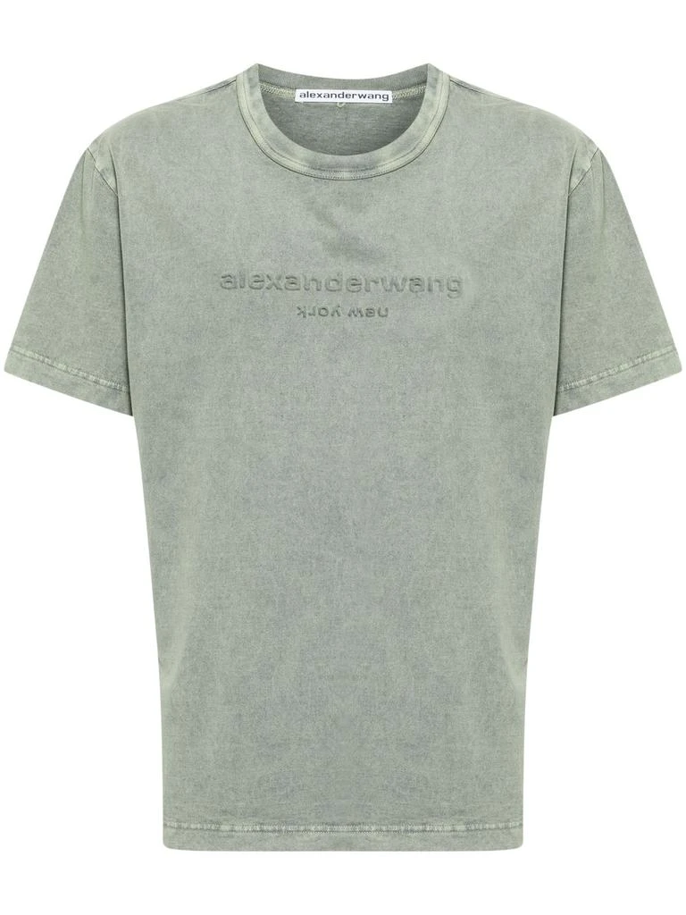 ALEXANDER WANG Women Embossed Logo Bi-Color Acid Tee 商品