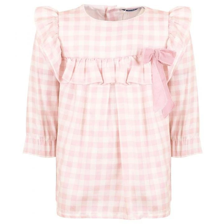 商品Babidu|Pink Gingham Check Dress & Briefs,价格¥158,第3张图片详细描述