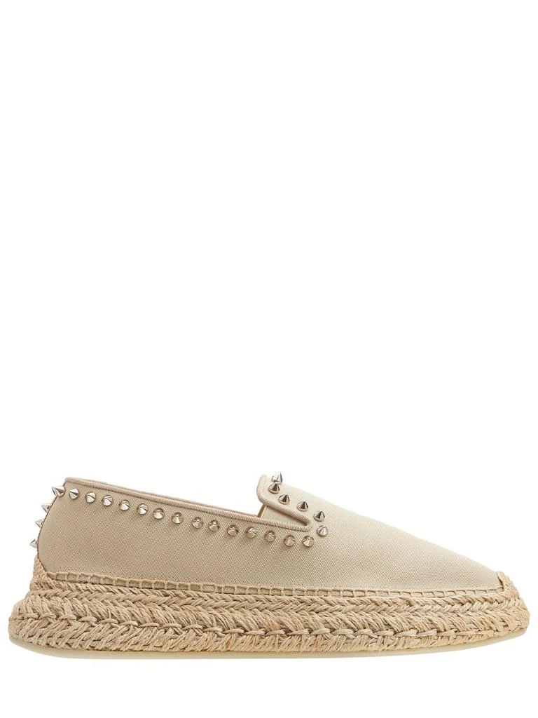 商品Christian Louboutin|30mm Espaboat Cotton Canvas Espadrilles,价格¥6582,第1张图片
