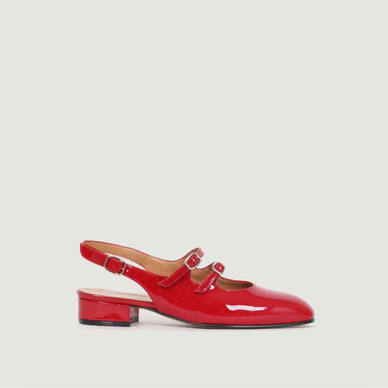 Peach Double Strap Derbies Red Carel商品第1张图片规格展示