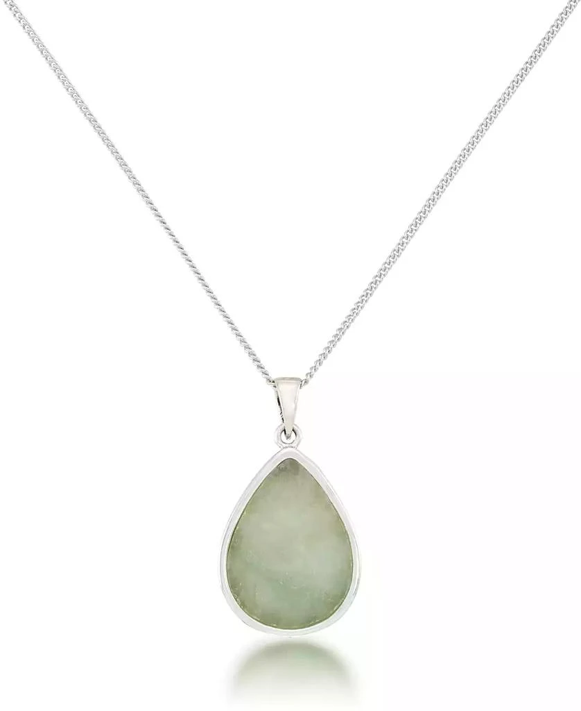 商品Macy's|Faceted Jade Teardrop Pendant and a Curb Chain,价格¥283,第2张图片详细描述