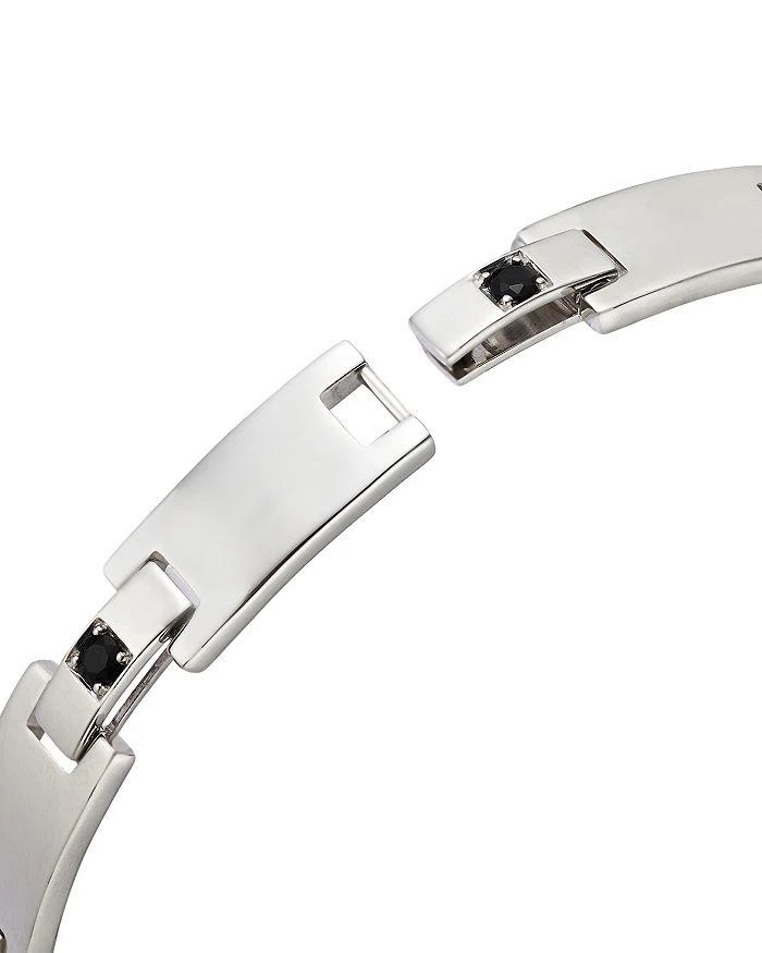 商品Bloomingdale's|Men's Onyx Link Bracelet 14K White Gold,价格¥35126,第2张图片详细描述