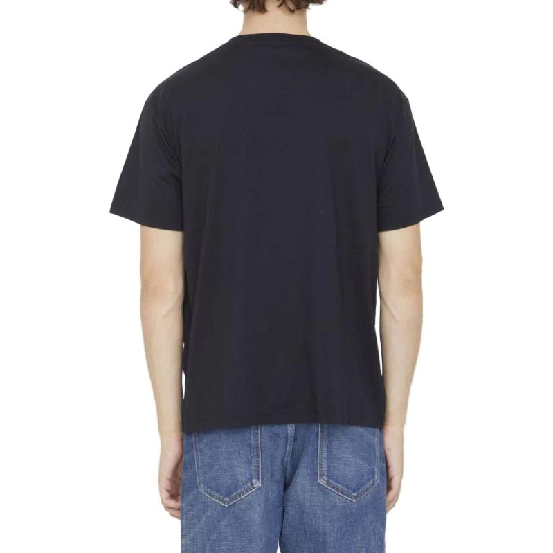 商品[国内直发] Celine|赛琳 纯色Logo印花圆领宽松短袖T恤 男款 黑色,价格¥4122,第8张图片详细描述