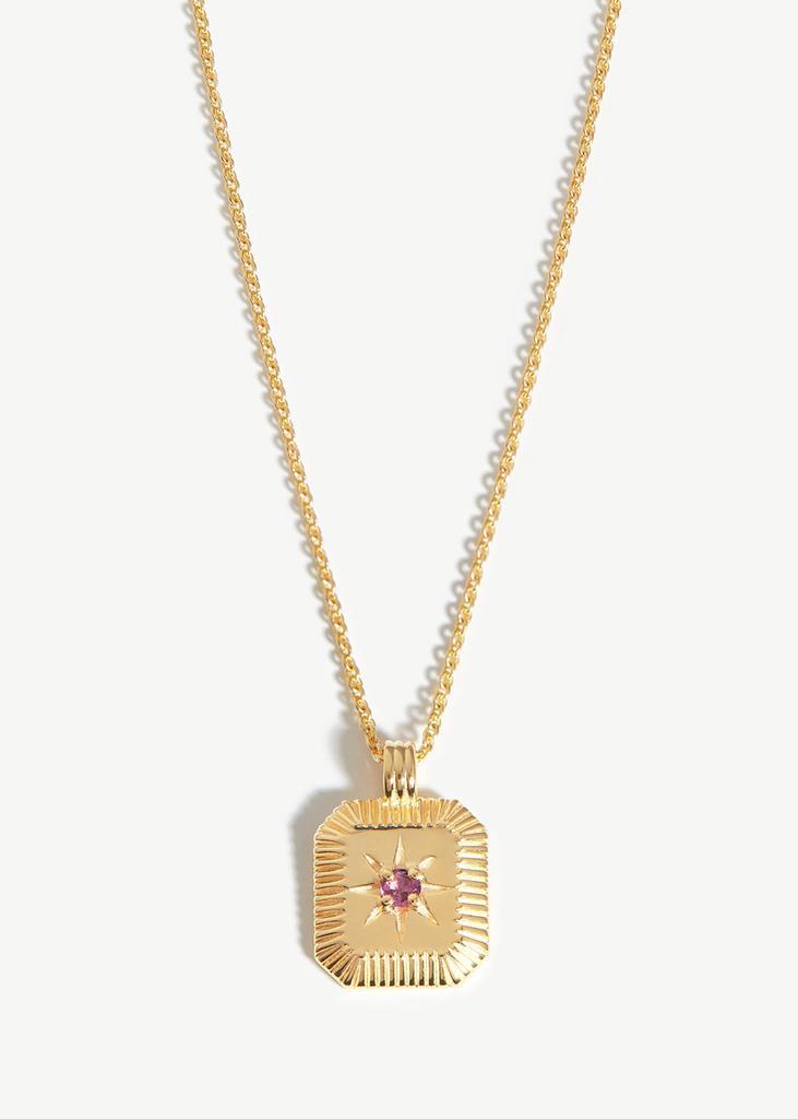 商品Missoma|October Birthstone 18kt gold-plated necklace,价格¥893,第1张图片