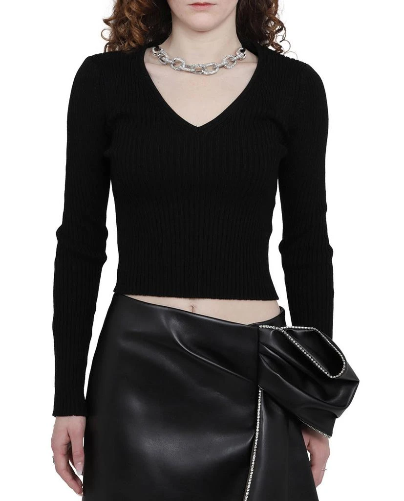 商品GIUSEPPE DI MORABITO|Giuseppe Di Morabito Black Jewel Knitted Top,价格¥2710,第1张图片