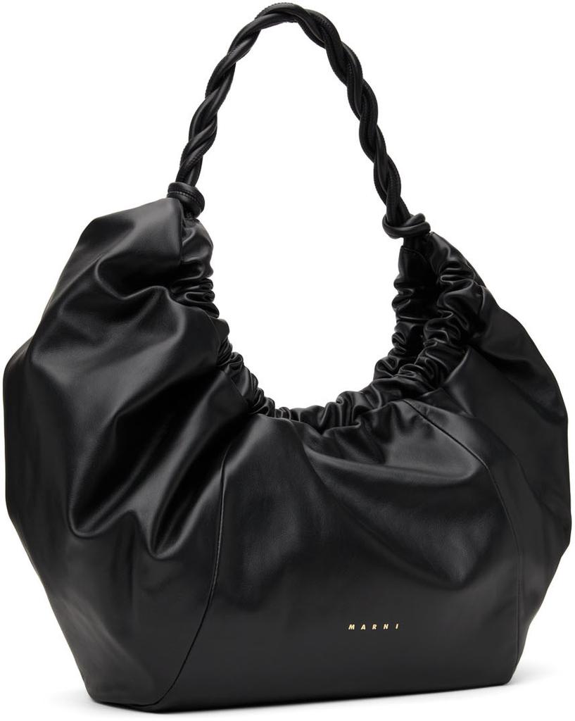 Black Medium Leather Twirl Bag商品第2张图片规格展示