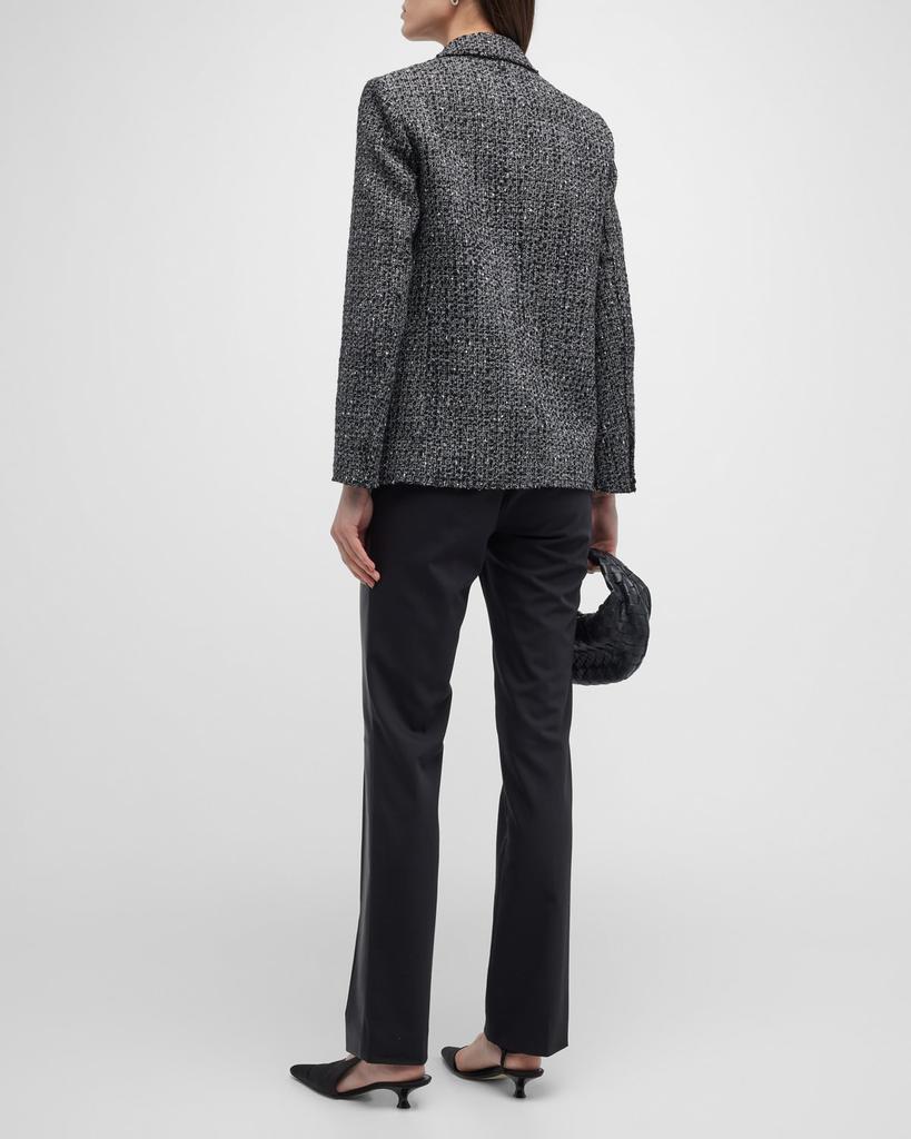 Piazza Noelle Double-Breasted Tweed Jacket商品第4张图片规格展示