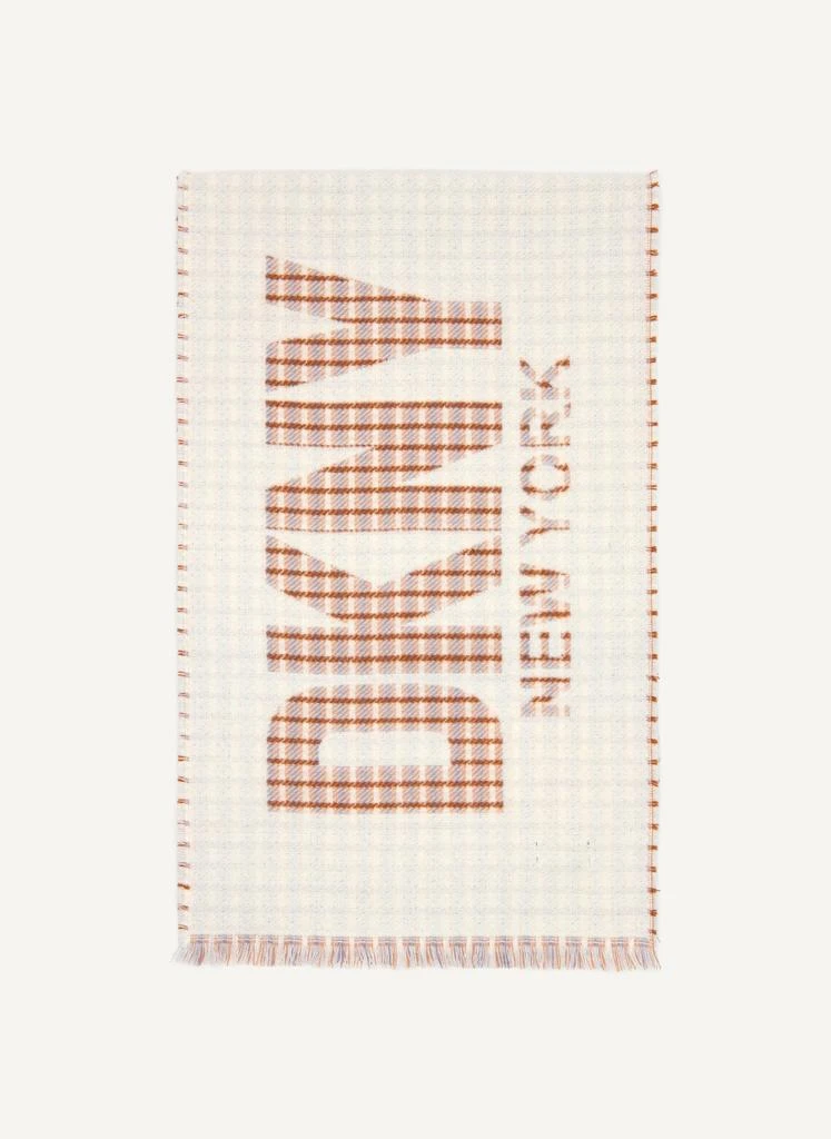 商品DKNY|Classic Logo Scarf With Plaid Detail,价格¥532,第3张图片详细描述