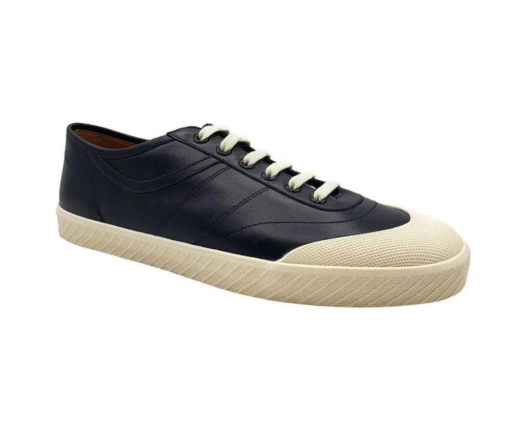 商品Bally|Bally Mens Navy Blue Smitt Leather With Off White Rubber Sole Lace Up Sneaker,价格¥5043,第1张图片