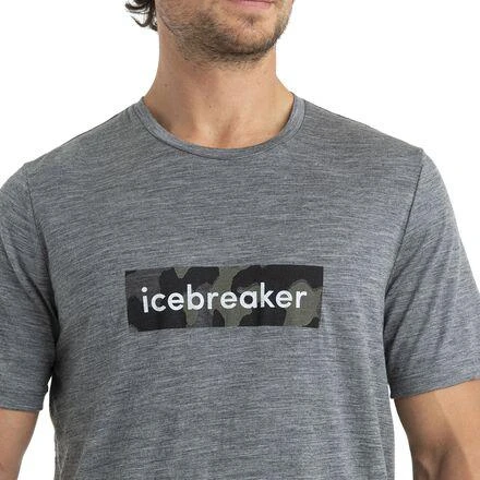 商品Icebreaker|Merino 150 Tech Lite II T-Shirt Natural Shades Logo - Men's,价格¥389,第3张图片详细描述