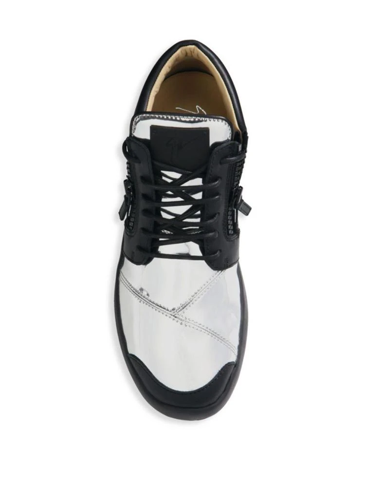 商品Giuseppe Zanotti|Metallic Runner Leather Sneakers,价格¥2567,第4张图片详细描述