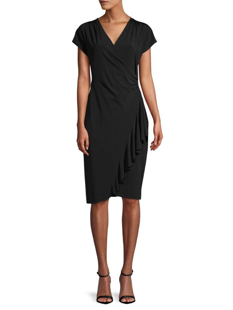 商品Lafayette 148 New York|Side Ruffle Knee-Length Dress,价格¥3545,第1张图片