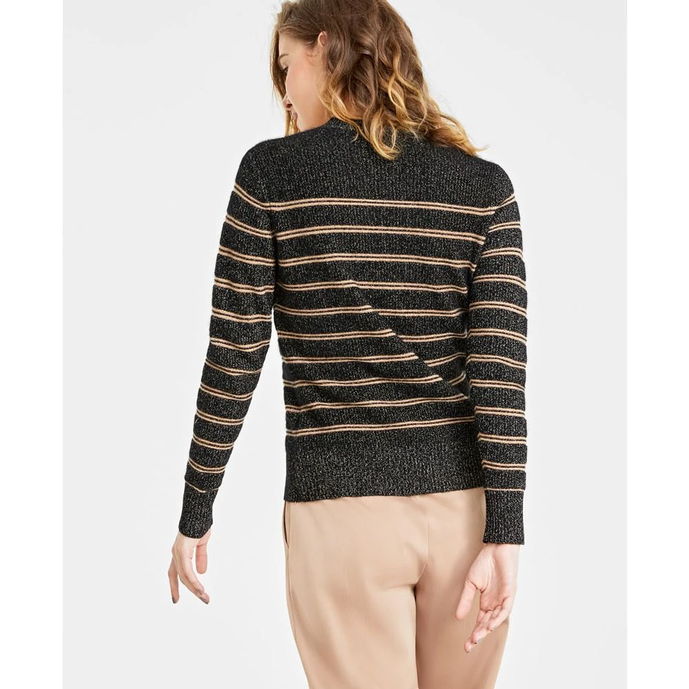 商品Charter Club|Women's 100% Cashmere Metallic Stripe Sweater, Created for Macy's,价格¥166,第2张图片详细描述