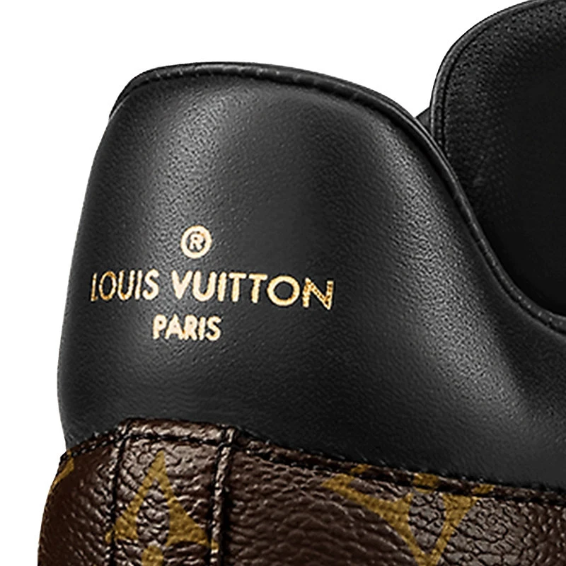 商品Louis Vuitton|预订款1个月路易威登22年早春新款LUXEMBOURG系列男士棕色帆布老花印花运动鞋帆布鞋1A4PA9,价格¥5984,第4张图片详细描述
