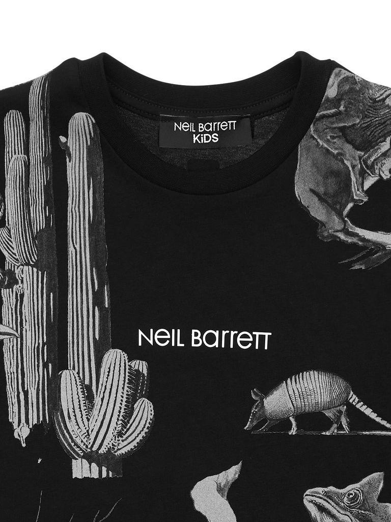 商品Neil Barrett|Printed Cotton Jersey T-shirt W/ Logo,价格¥436,第1张图片