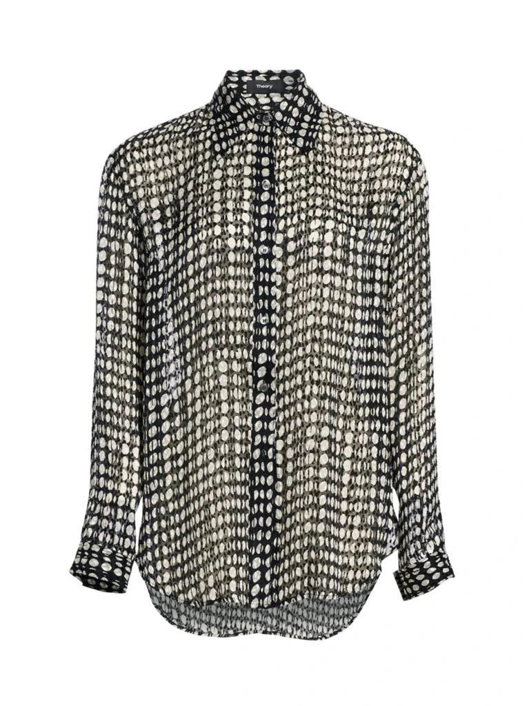 商品Theory|Theory - Split Dot Weekender Blouse,价格¥642,第1张图片