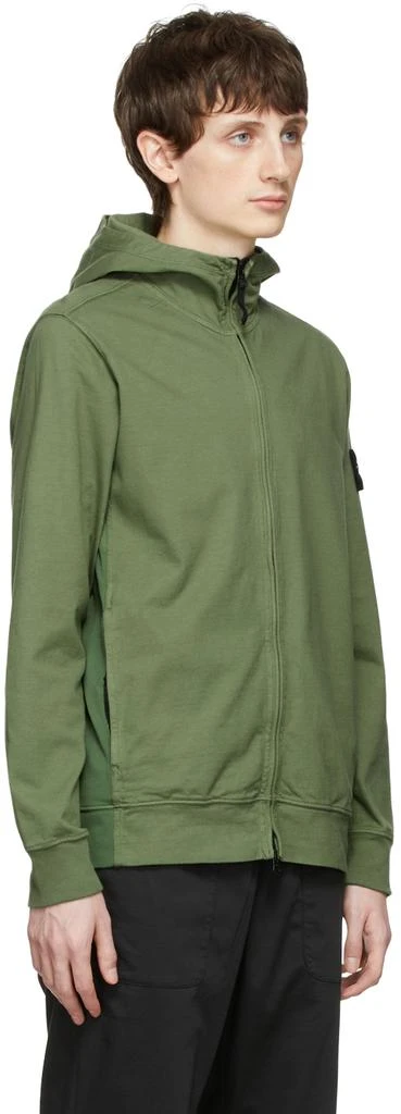 商品Stone Island|Green Cotton Hoodie,价格¥2303,第2张图片详细描述