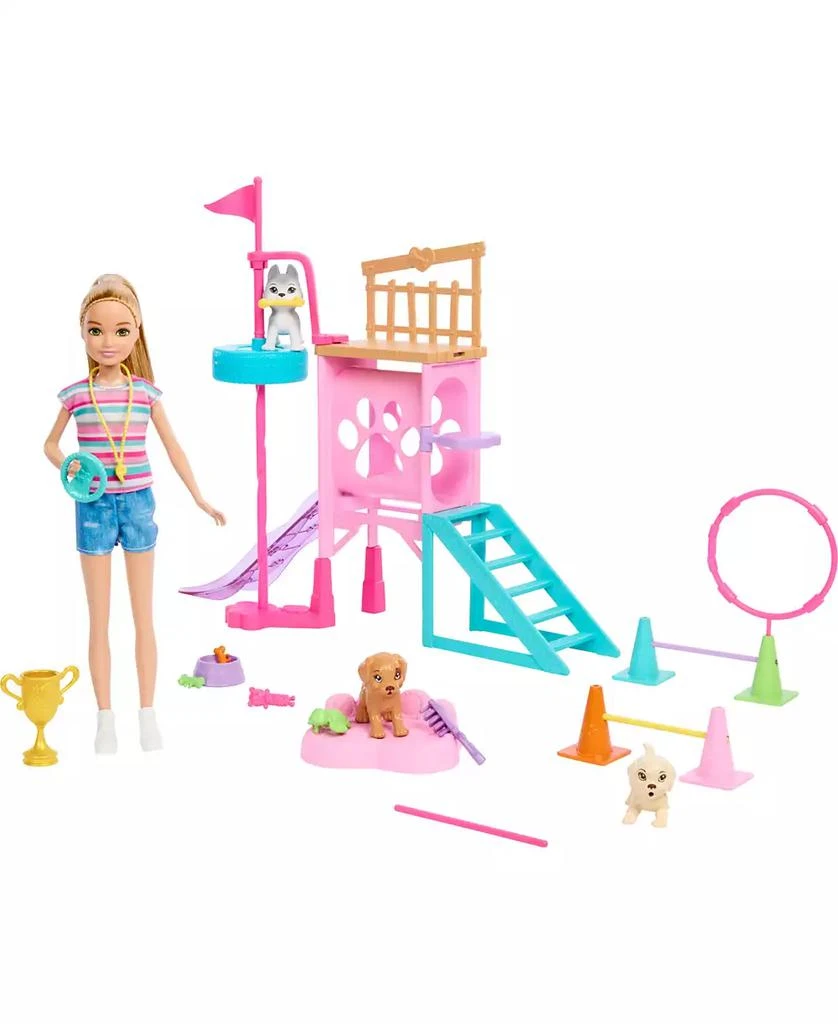 商品Barbie|and Stacie to the Rescue Puppy Playground Play Set with Doll, 3 Pet Dog Figures, and Accessories,价格¥232,第1张图片