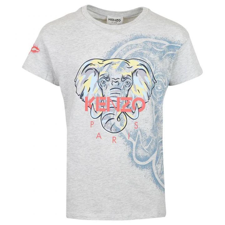 商品Kenzo|Grey Elephant Sprayed Logo T Shirt,价格¥223,第1张图片