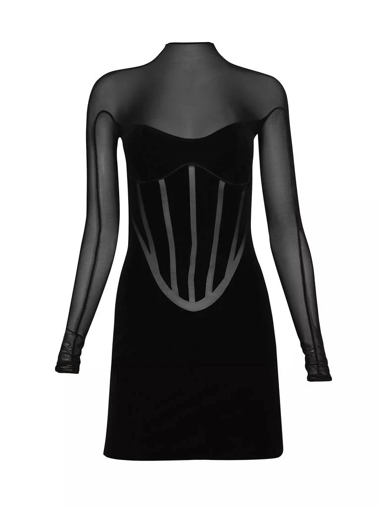 商品Wolford|Wolford x Mugler Flock Shaping Dress,价格¥2279,第1张图片