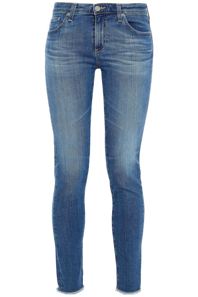 Legging Ankle frayed low-rise skinny jeans商品第1张图片规格展示